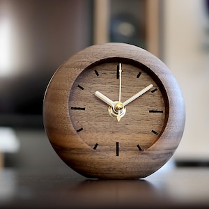 Nachttischuhr, Holzuhr, Holz-Schreibtischuhr, Holz-Schreibtischuhr, Vintage-Uhr, Schreibtischuhr, Schlafzimmeruhr, kreative Uhr, Tischuhr