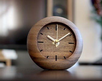 Exquisite Handcrafted Walnut Clock - Timeless Elegance for Your Home Decor