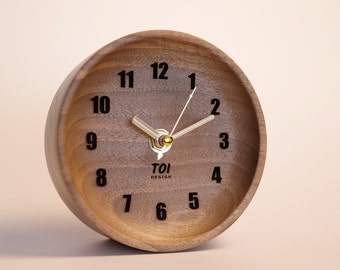 Walnut Wood Table Clock: A Rustic Elegance for Every Room