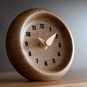 handmade wooden shelf clock