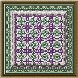 Patrón de punto de cruz geométrico Punto de cruz de mosaico Muestrario de bordado de mosaico Adorno geométrico Gráfico de punto de cruz contado #S98*