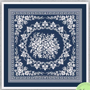 Bloemen zwart-wit kruissteekpatroon rozen kruissteek vintage borduurvoorbeeld bloemen antiek ornament x-steekkaart #S13*
