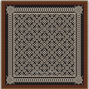 Monochrome Celtic knot cross stitch pattern Medieval style embroidery design Celtic ornament Pillow sampler counted xstitch chart #S221*