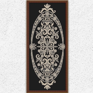 Monochrome cross stitch pattern Vintage sampler embroidery design Large cross stitch Antique counted xstitch chart #S395