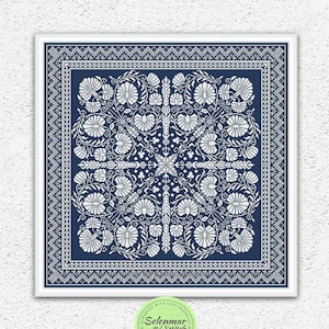 Grünes Kreuzstichmuster Stickmuster mit Monstera Ornament Stickvorlage Stickbild Stickvorlage Stickbild Stickvorlage #S73