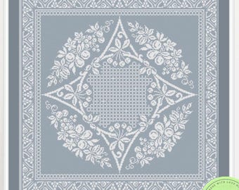 Fruits monochrome cross stitch pattern Berries ornament embroidery sampler Kitchen wall decor counted xstitch #220*