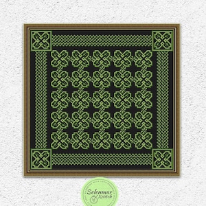 Celtic knot counted cross stitch pattern Celtic cross stitch embroidery design Pillow sampler xstitch chart Instant PDF download #S105