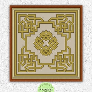 Celtic knot counted cross stitch pattern Celtic cross stitch embroidery design Pillow sampler xstitch pattern Instant PDF download #S104