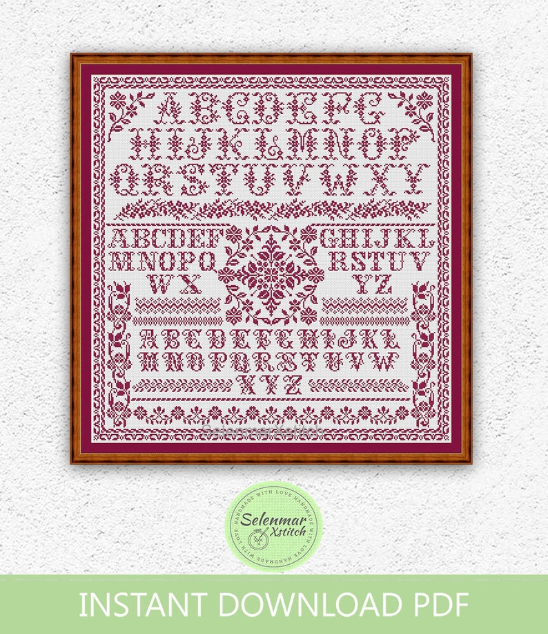 Floral Alphabet Cross Stitch Pattern Letters Cross Stitch - Etsy