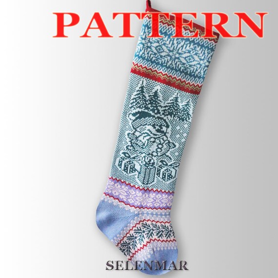Knit Instruction Fair Isle Christmas Large Stocking Snowman Snowflakes Large Santa Sock Pdf Knitting Pattern A 8 Knit Instruction Fair Isle Christmas Large Stocking Snowman Snowflakes Large Santa Sock Pdf Knitting Pattern A 8