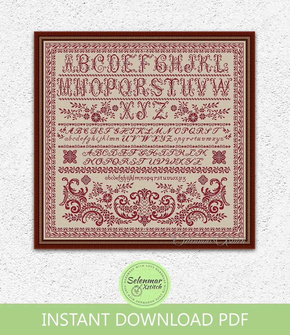 Antique Sampler Kit Stamped - Etsy