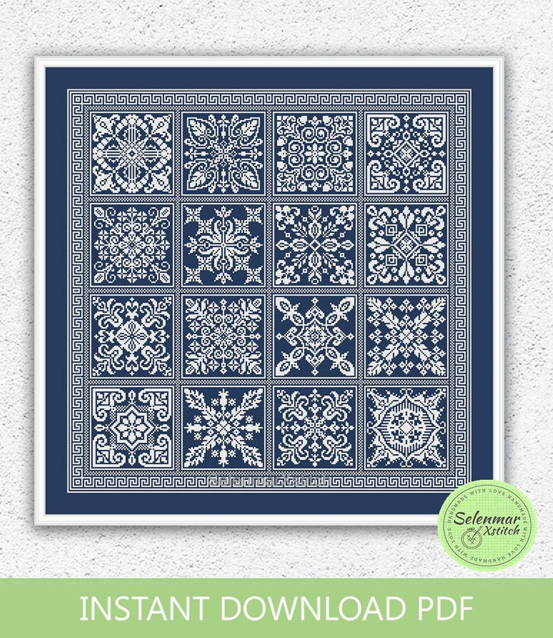 クロスステッチ　パターン8枚付き クロスステッチ パターン8枚付き