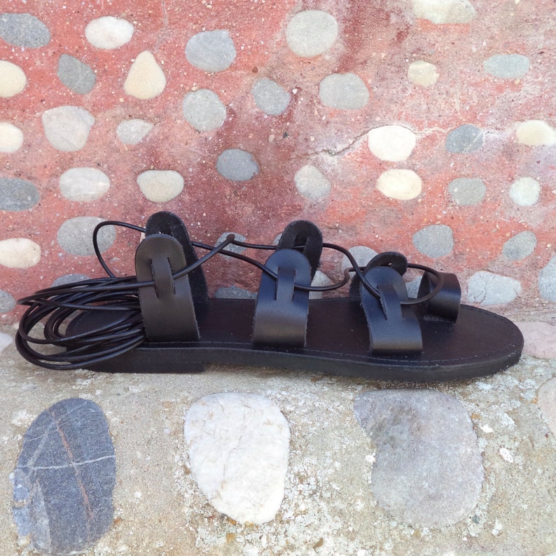 men's vintage lace up leather sandals