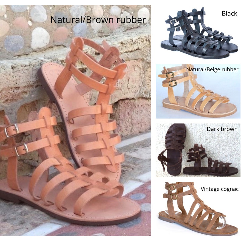 Greek leather Sandals Women Men handmade T-strap sandals