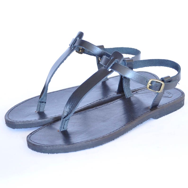 Greek leather Sandals Women Men handmade T-strap sandals