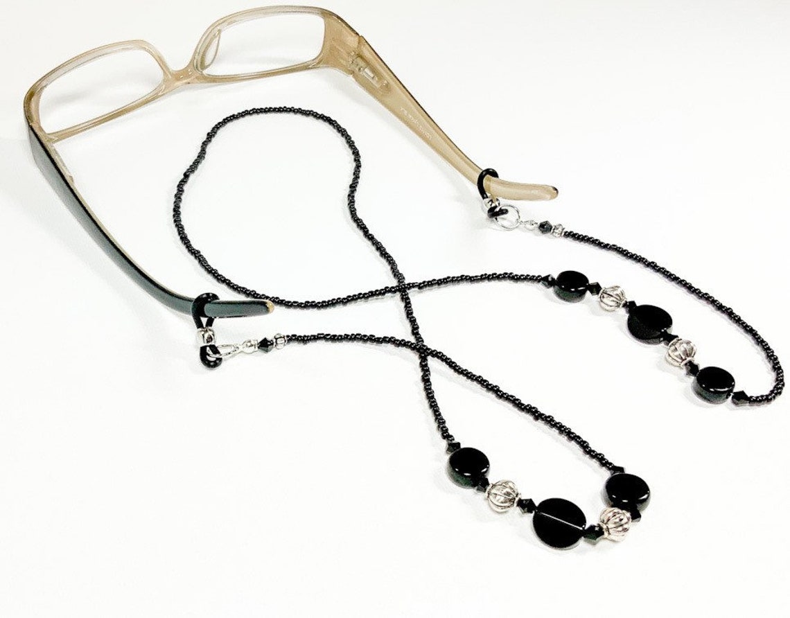 Beaded reader necklace reading glasses chain custom long Etsy