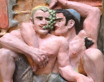 Manlove Eternal - Frieze - Handgemaakte Gay Judaica