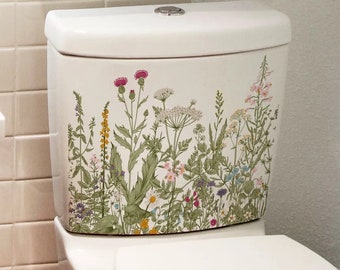Bathroom Decal Sticker - toilets, draws, cupboards, tiles.