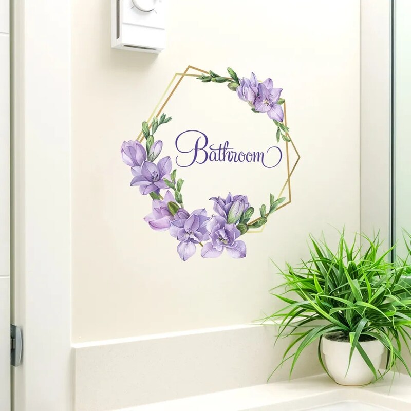 Purple Bathroom - Etsy
