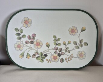 Bandeja de té grande vintage de melamina con diseño de hojas de otoño de St Michael M&S de los años 80, estilo retro kitsch.