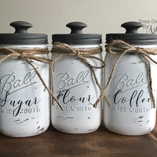 Mason Jar Canister Etsy