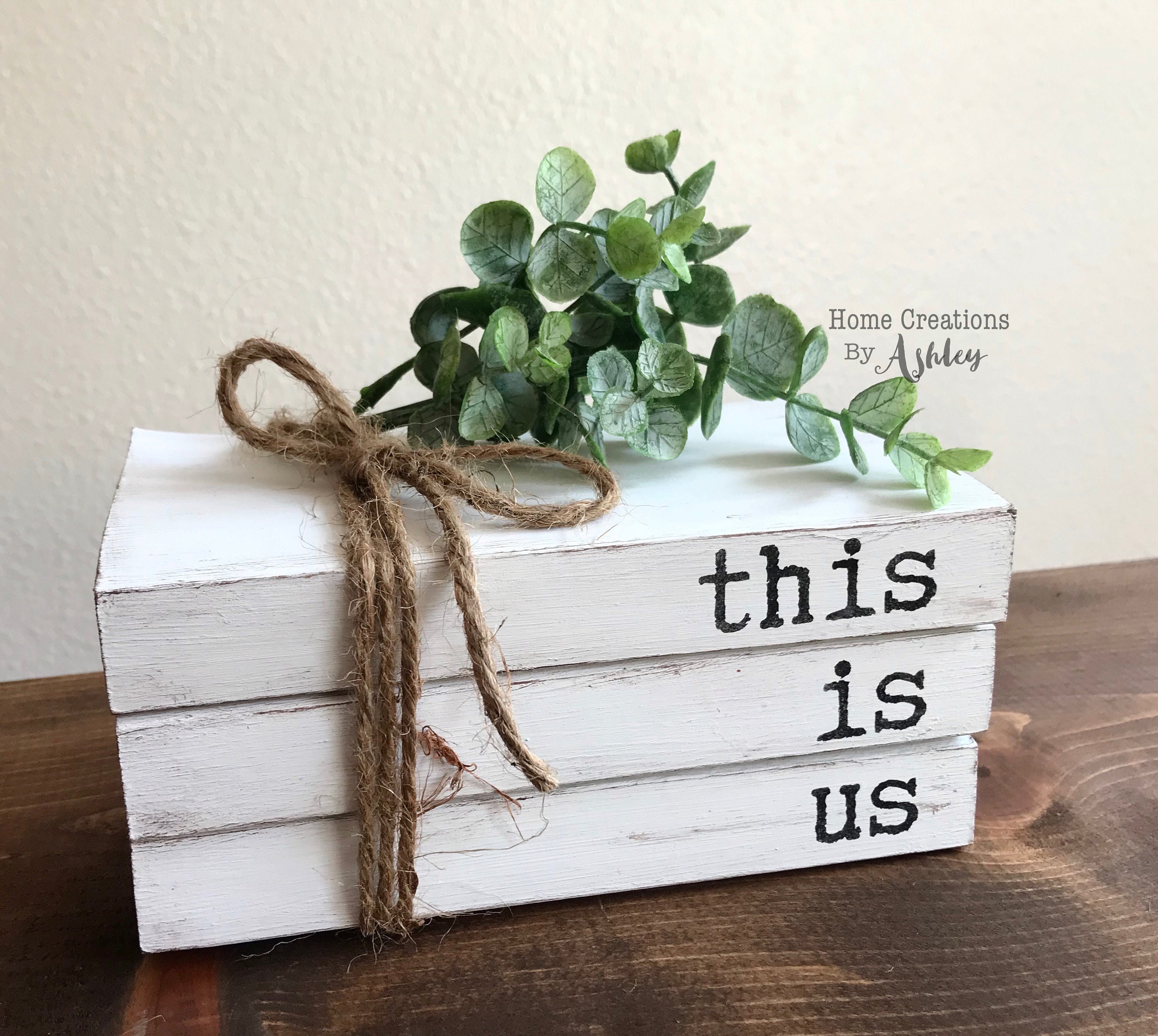 Personalized Stack Books Farmhouse Stacked Book Set / Personalized Stacked Books / Stamped Books ...