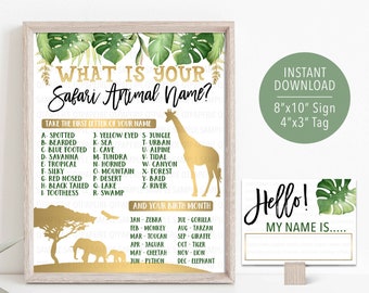 Safari Animal Name Game Safari Game Printable Wild One Party - Etsy Safari Animal Name Game Safari Game Printable Wild One Party - Etsy