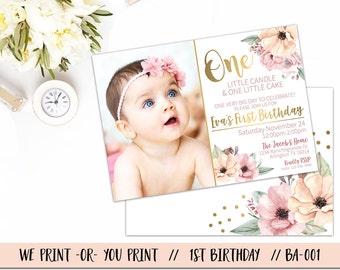 1st birthday invitations etsy