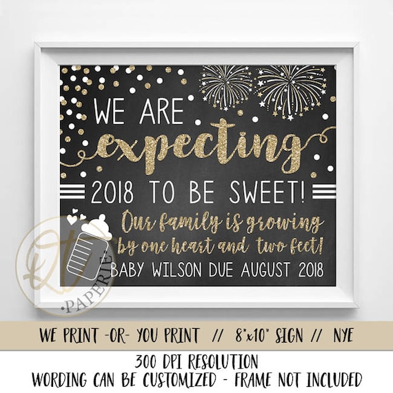 new year baby announcement