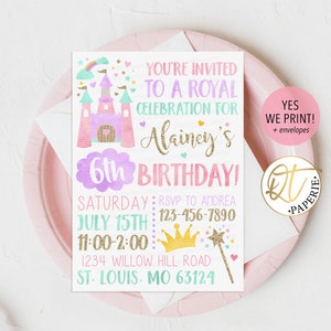 Princess Invitation, Princess Birthday Invitation, Princess Party Invitation, Royal Birthday Invitation, Princess 1st Birthday