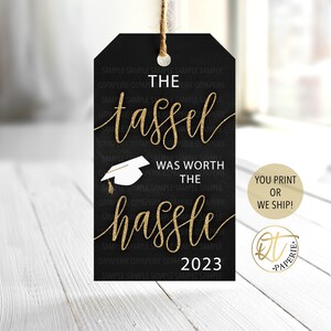 Graduation Cap Charm 2024, Custom Graduation 2024 Memorial Tassel Charm, The Tassel Was Worth The Hassle, Bachelor Master