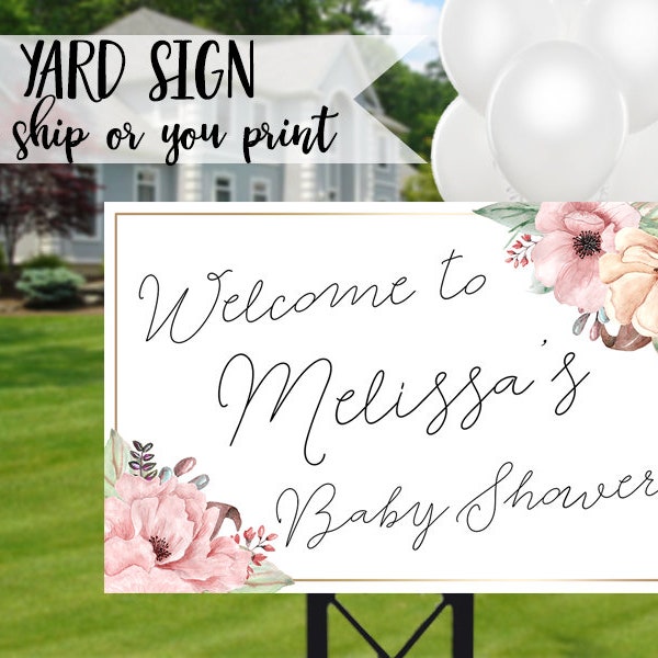 Baby Shower Yard Sign Etsy