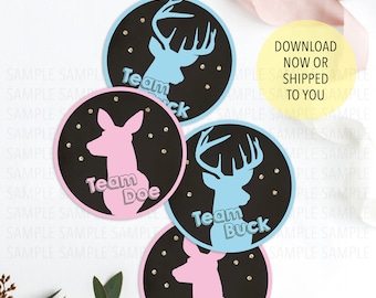 Buck or Doe Gender Reveal Sticker, Hunting Gender Reveal Decor, Doe Team Girl, Deer Stickers, Buck Doe Voting Sticker, Our Little Deer