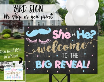 Staches or Lashes Yard Sign, Staches or Lashes Reveal Welcome Sign, Staches or Lashes Gender Reveal, Staches or Lashes Reveal Welcome