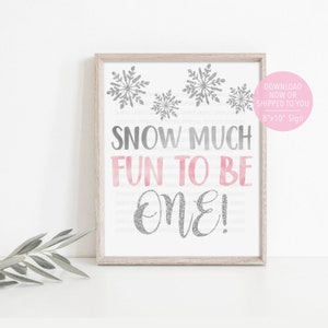 Winter Onederland Birthday Sign, Winter First Birthday Sign, Winter Onederland Party, Winter Onederland Sign, Pink Winter Onederland