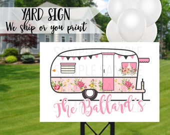 Personalized RV Sign, Rv Camping Sign, Camper Sign, RV Decor, Family RV Sign, Custom Rv Sign, Campsite Sign, Rv Gift, Glamping Sign, Boho Rv