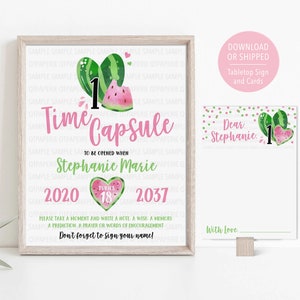 Watermelon Birthday Time Capsule, Watermelon Time Capsule, Watermelon 1st Birthday, One in a Melon Time Capsule, Watermelon Birthday Decor