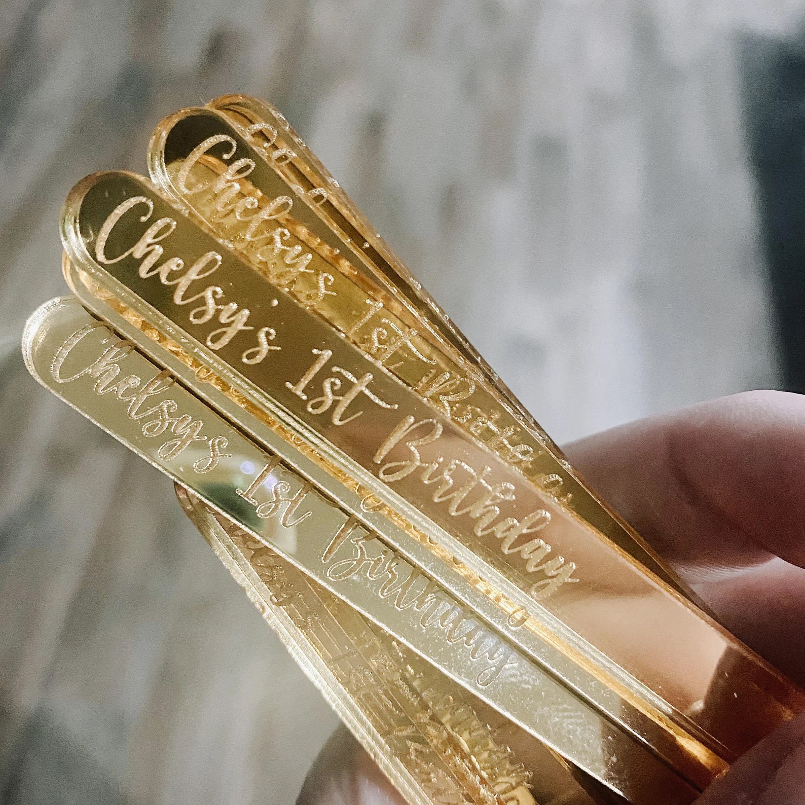 Gold Acrylic Popsicle Sticks 20/Pkg