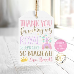 Princess Birthday Tag, Princess Thank You Tag Party Tag, Princess Party Favor Tag, Princess Birthday Favor Tag, Princess Tag,