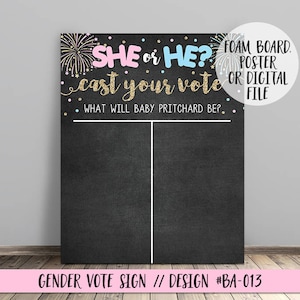 Firework Gender Vote Sign, Firework Gender Reveal Sign, 4th of July Gender Vote, Firecracker Gender Vote Sign, Firework Cast Vote