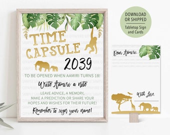 Wild One Time Capsule, Safari Birthday Time Capsule, Jungle Time Capsule, Jungle Birthday Party, Safari Time Capsule, Jungle First Birthday