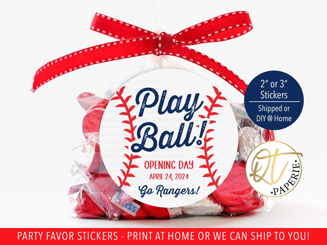 Baseball Opening Day Sticker, Baseball Play Ball Sticker, Baseball