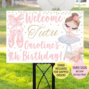 Ballerina Birthday Welcome Tutu Sign, Ballerina Welcome Sign, Ballerina Sign, Tutu Welcome Sign, Ballerina Birthday Decoration,