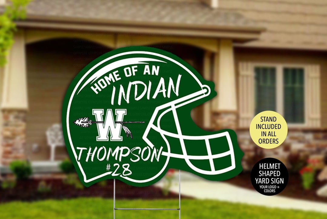 Football Helmet Yard Sign, High School Football Sign, Football