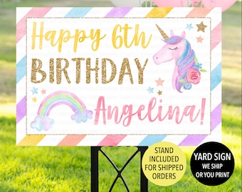 Unicorn Party Sign, Unicorn Birthday Sign, Unicorn Sign, Unicorn Welcome Sign, Rainbow Sign, Magical Birthday Sign, Rainbow Birthday Sign