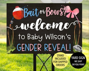 Baits or bows gender reveal cookies  Gender reveal cookies, Baby gender  reveal party, Bow gender reveal