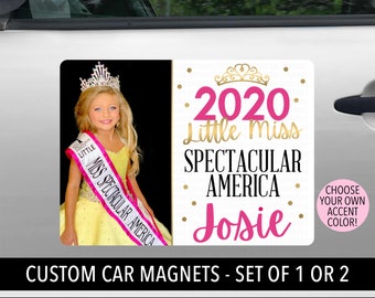 Pageant Parade Car Magnet, Little Miss Pageant Magnet, Parade Idea, Pageant Gift, Homecoming Queen Car Sign, Homecoming Parade Magnet