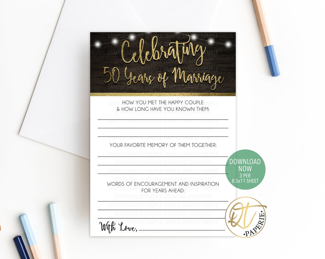 Anniversary Party Printable, 50th Wedding Anniversary Party, Rustic ...