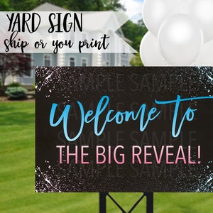 Smoke Bomb Gender Reveal Sign, Pink or Blue Gender Reveal Sign, Smoke Welcome Gender Reveal Sign, Gender Reveal Yard Sign