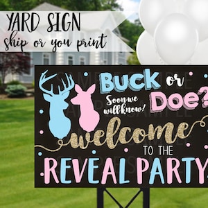 Banner/Buck or Doe Gender Reveal Banner/Woodland Baby Announcement/Rustic Baby Shower Decor/buck or Doe Sign Buck or Doe Banner/Buck or Doe Gender Reveal Banner/Woodland Baby Announcement/Rustic Baby Shower Decor/buck or Doe Sign Buck or Doe